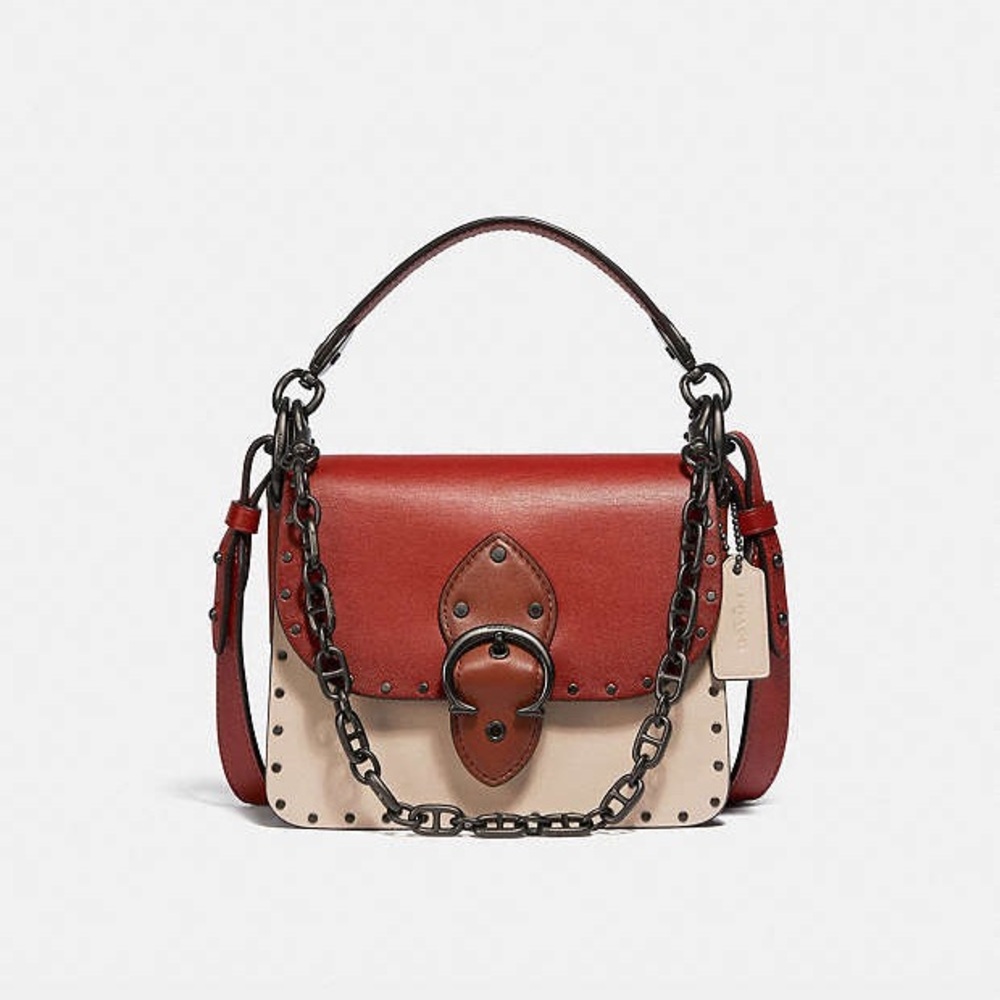 [NWT] Coach Beat Shoulder Bag 18 In Colorblock With Rivets (C2661)